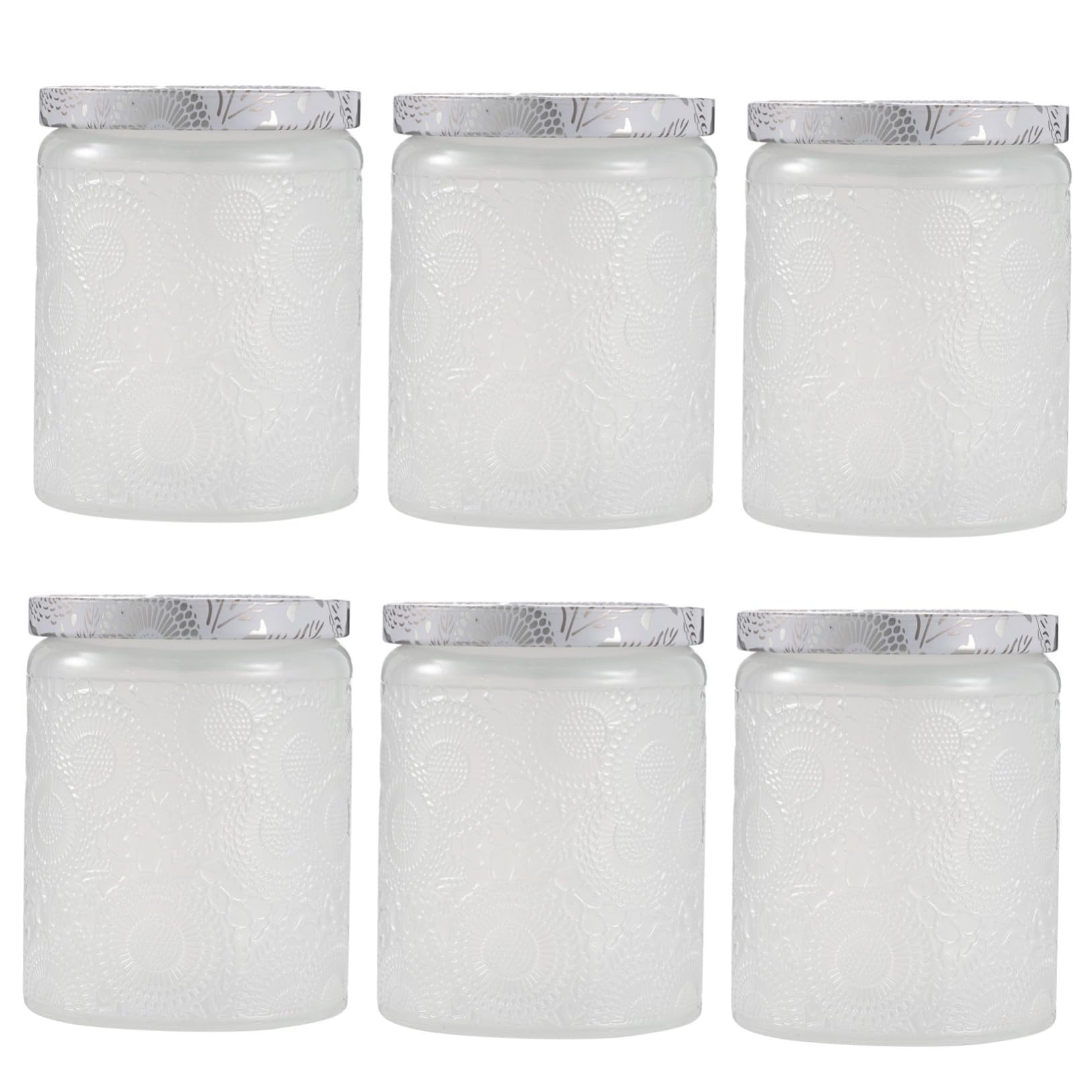 COHEALI DIY Candle Tin Jar 6 Pack Glass Candle Making Containers Heat Resistant Safe for Health