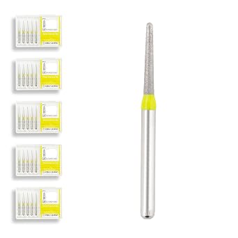 Conical, Dome End 1.8 mm Dia. Extra Fine Grit Diamond Dental Bur 25 Pcs. 194.18EF5