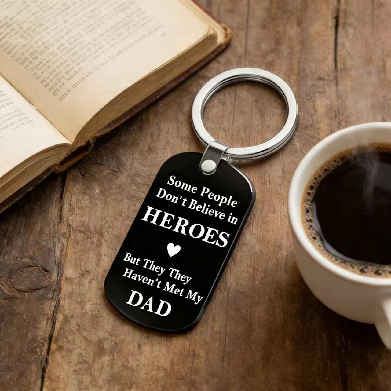 Udaney to My Dad Pocket Watch + Keychain Stone with Beautiful Box for Dad Gifts | Father's Day Gifts