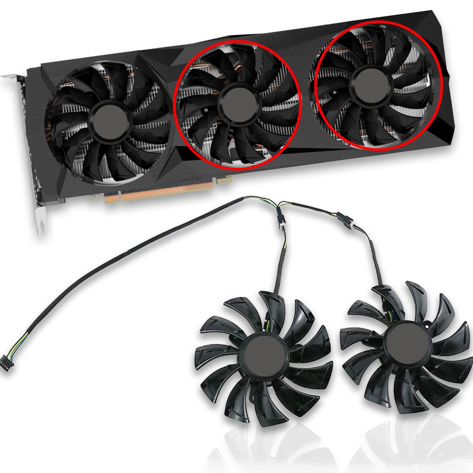 Ventilateur de refroidissement pour carte graphique ZOTAC GeForce RTX 2080 RTX 2080 Ti AMP Edition 87 mm GA92S2U DC 12 V 0,46 A 4 broches