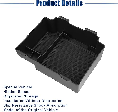 Miniatura 5 de ACROPIX Bandeja organizadora de consola central frontal para Acura RDX 2019-2023, paquete de 1 unidad, color negro