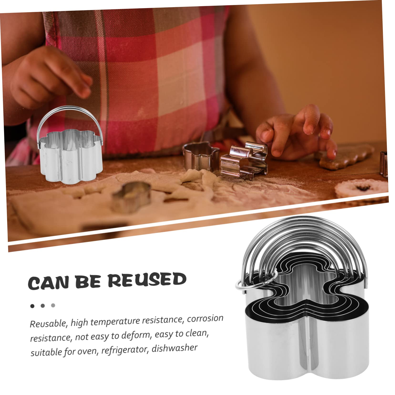 PRETYZOOM 25 Stk 5-teiliges Set Mousse-Ringe küchenmaschiene kochgeschirr Keksausstecher zum Backen Cartoon-Cookie Muffin Gebäck rostfreier Kuchenschneider Keksformer Rostfreier Stahl Silver