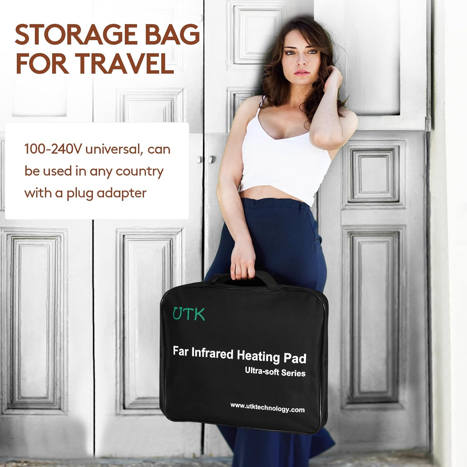 UTK Full Body Size Infrared Heating Pad for Pain Relief, 70" x 31" Ultra Soft Far Infrared Heating Mat, EMF Free, FSA-HSA Eligible, Smart Controller with Memory Function, Super Large Size - Image 8