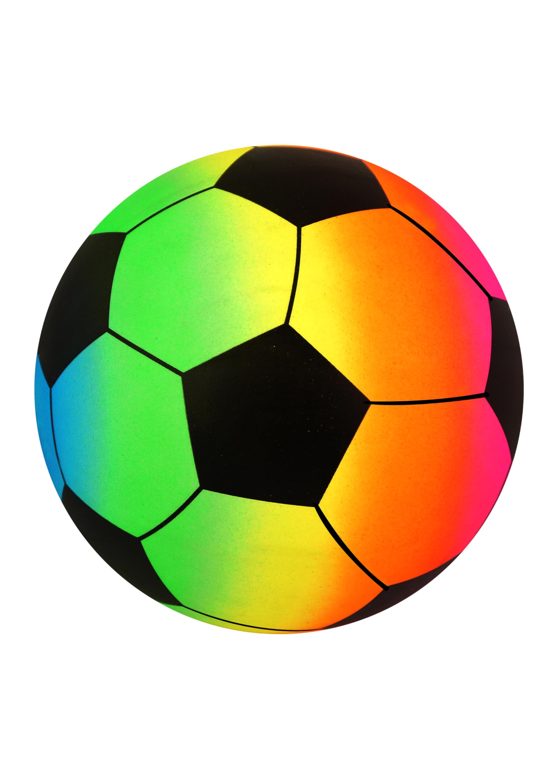 HENBRANDT PVC Rainbow Coloured Inflatable Football 23cm Uninflated (24)