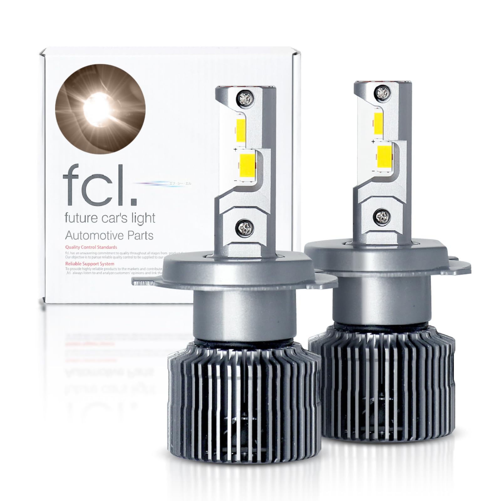 Amazon | fcl.(エフシーエル) h4 led ヘッドライト 電球色 車検対応