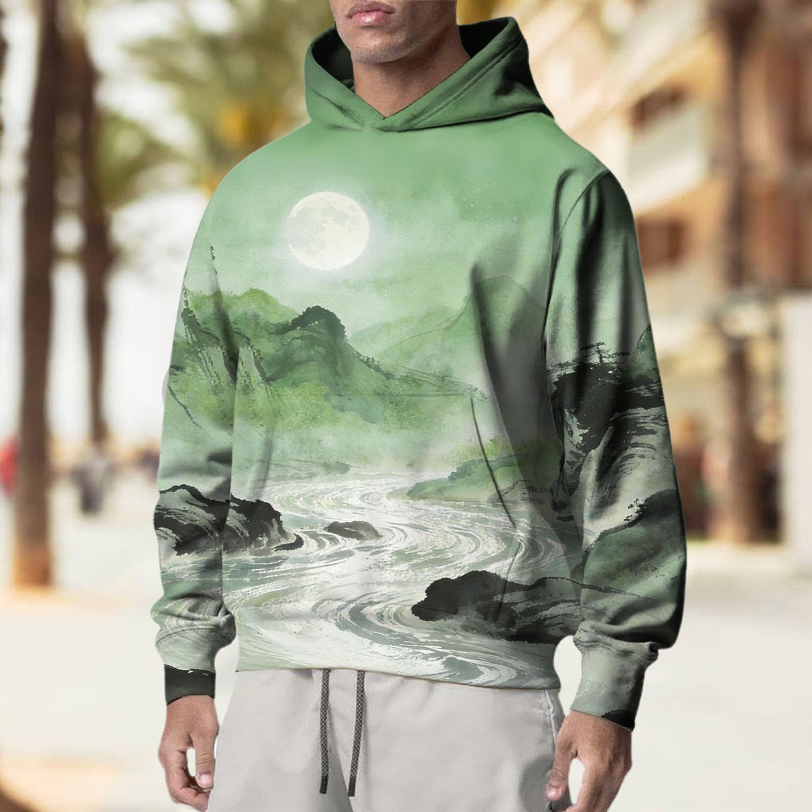Sudaderas con Capucha Corta Camisa De Manga para Hombre 2026, Informal Moderna Marca (Mint Green, XL) Proteccion Solar Artículos Pesca UV Muscle Fit Ropa Boxeo Sudadera Cremallera