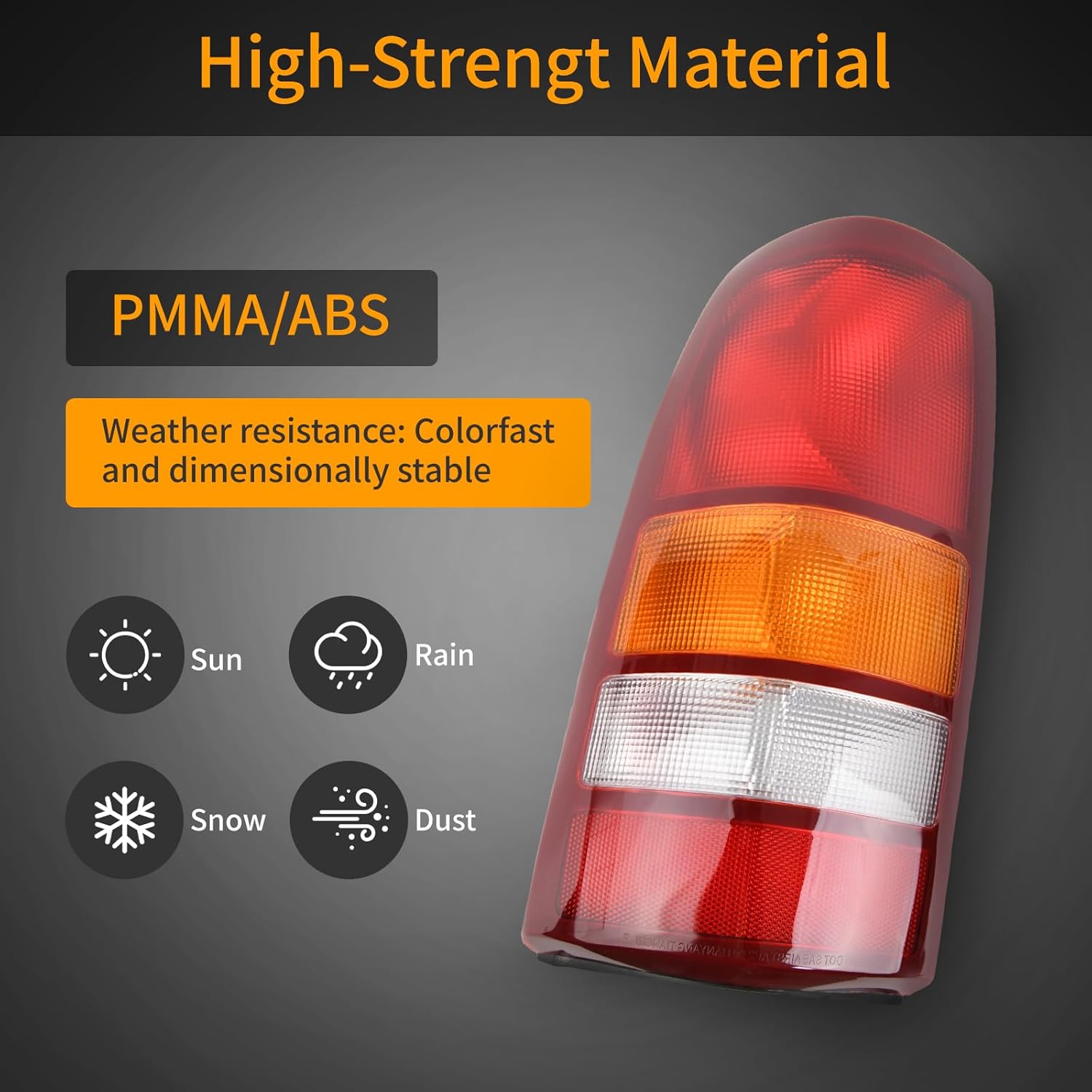 Tail Light Assembly Compatible with 1999-2002 Chevy Silverado 1500 2500/1999-2006 GMC Sierra 1500 2500 Taillights Rear Brake Lamps OE Replacement without Bulbs and Harness