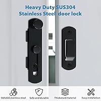 Vista 7 de Alise Cerradura de puerta de seguridad para valla de madera de granero, puertas francesas deslizantes, herrajes de acero inoxidable SUS304