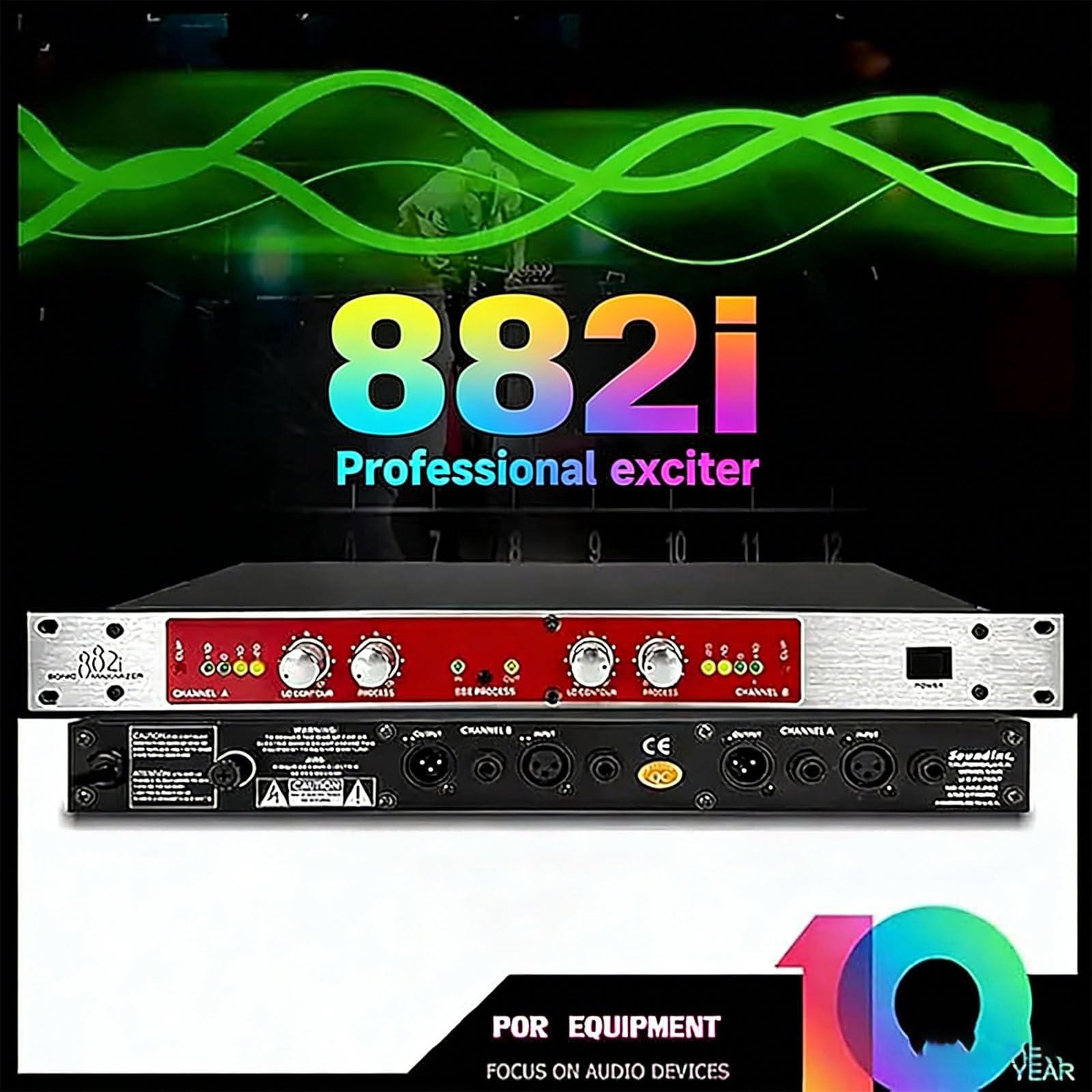 Procesador de audio, potenciador de sonido profesional, procesador Withkaraoke, excitador y maximizador, controlador de audio para casa, karaoke, escenario, rendimiento, sistema de sonido