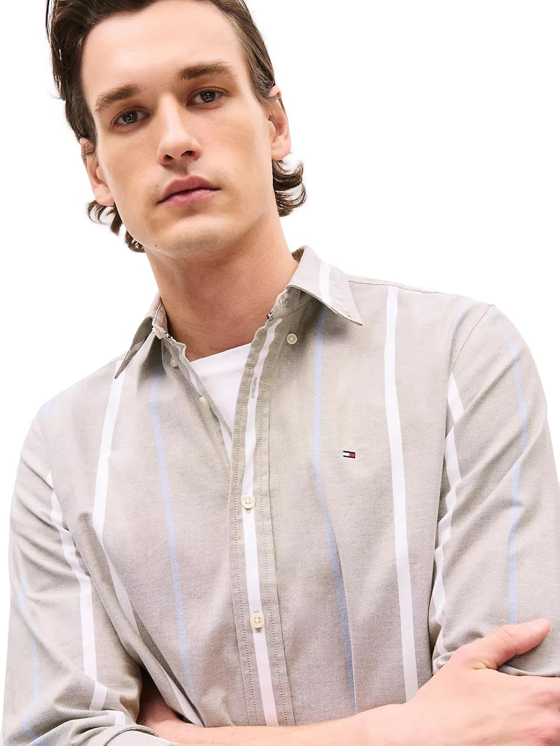 TOMMY HILFIGER Men's Signature Long Sleeve Casual Button Down Shirt in Regular Fit 2025 Collection - Image 3