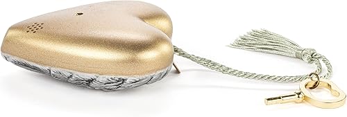 Miniatura 5 de DEMDACO Art Hearts Collection Always in My Heart - Alas de ángel gris pizarra, 3.5 x 3.5 pulgadas, corazón de arte musical de metal con llave