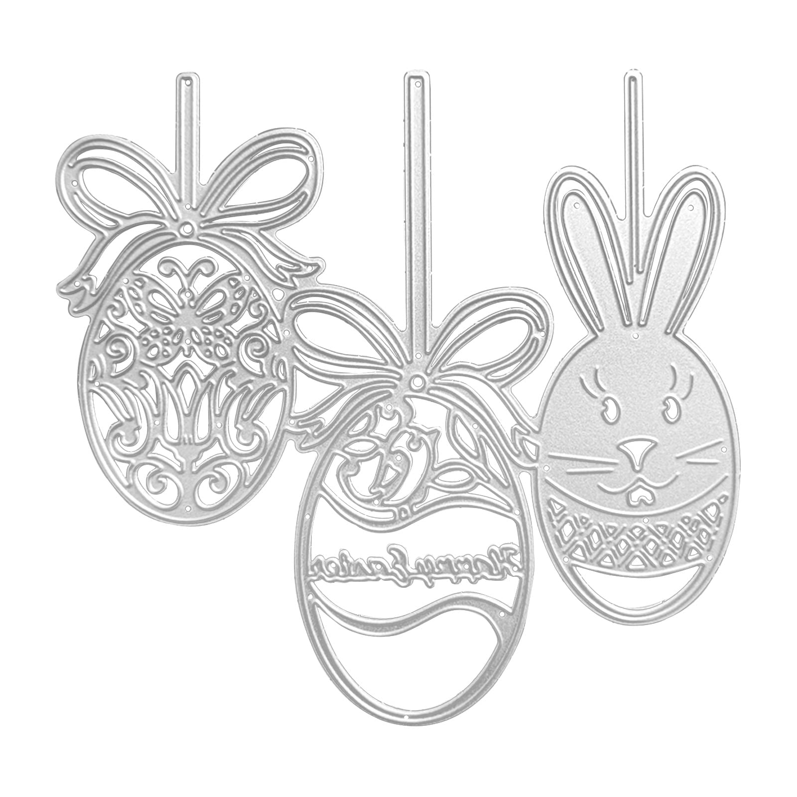 Kalttoy Hanging Egg Metal Cutting Dies Greeting Invitation Message Card Photo Album Making for Festival Blessing Cards Cutting Dies for Scrapbooking