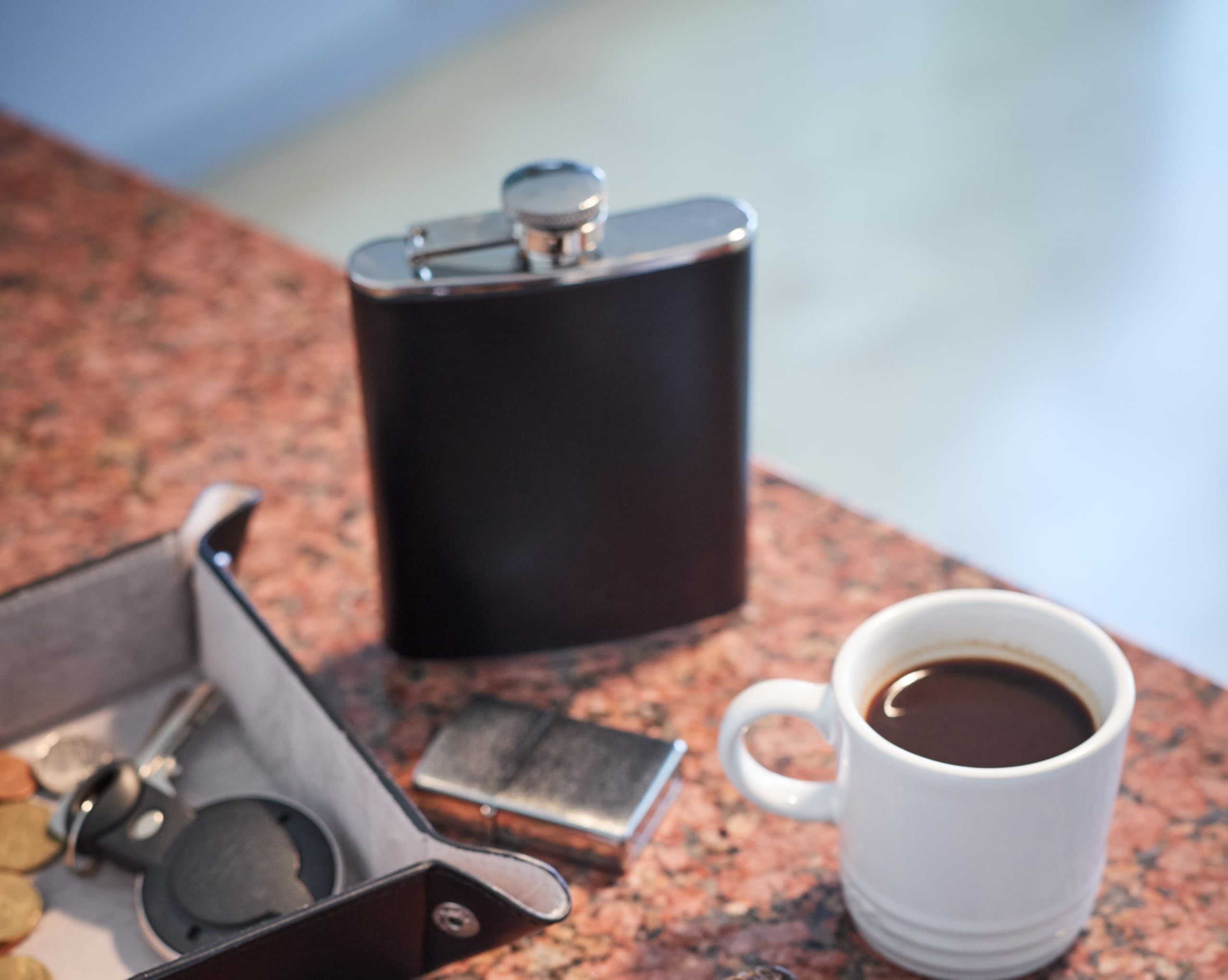 Zippo in Pelle Avvolto fiaschetta, Moka, 170,1 Gram