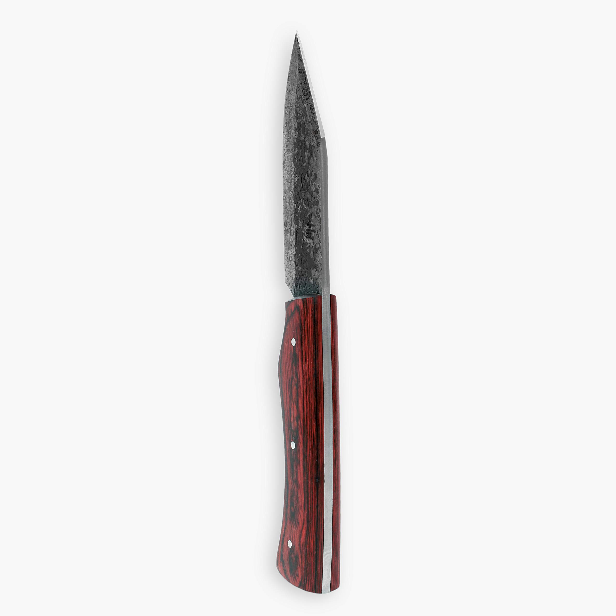 Hobby Hut HH-332 Handgemachtes Jagdmesser mit Scheide, 21 cm, 1095 Messer mit Fester Klinge aus Kohlenstoffstahl, Pakka-Holzgriff Für Jagdcamping