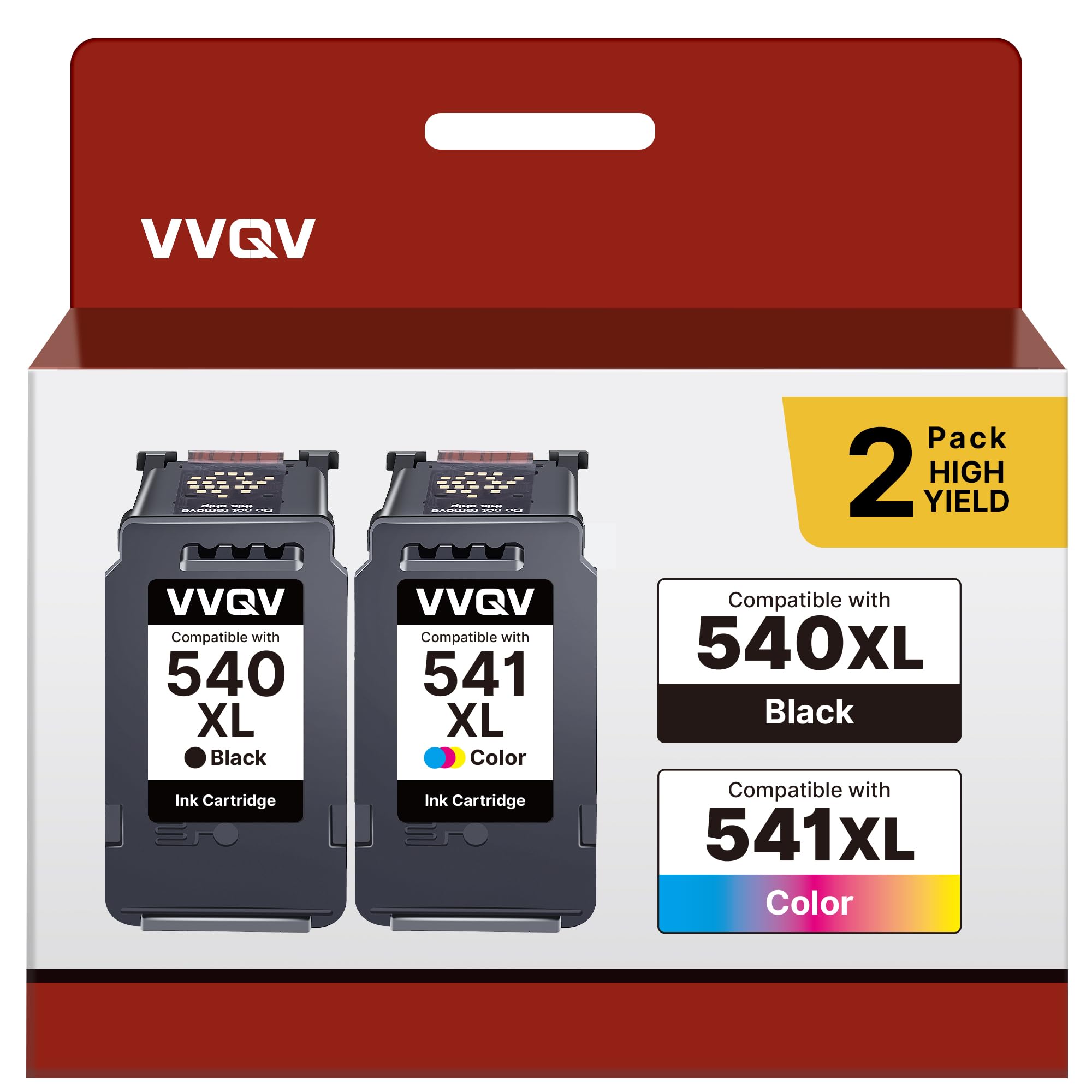 VVQV PG-540 Schwarz CL-541 Color 540XL 541XL Multipack Ersatz für Canon Druckerpatronen 540 541 XL für Canon TS5150 Druckerpatronen MG3650s TS5151 MG3600 TS5100 MG3650 MX475 MG425 (Schwarz, Farbe)