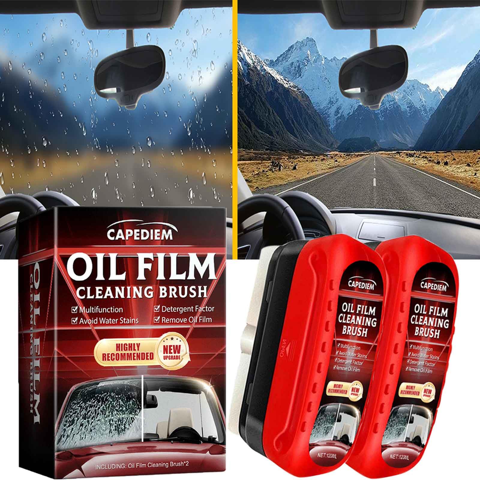 CAPEDIEM 2025 Fululuer Oil Film Windshield Cleaner Brush for Clear Vision