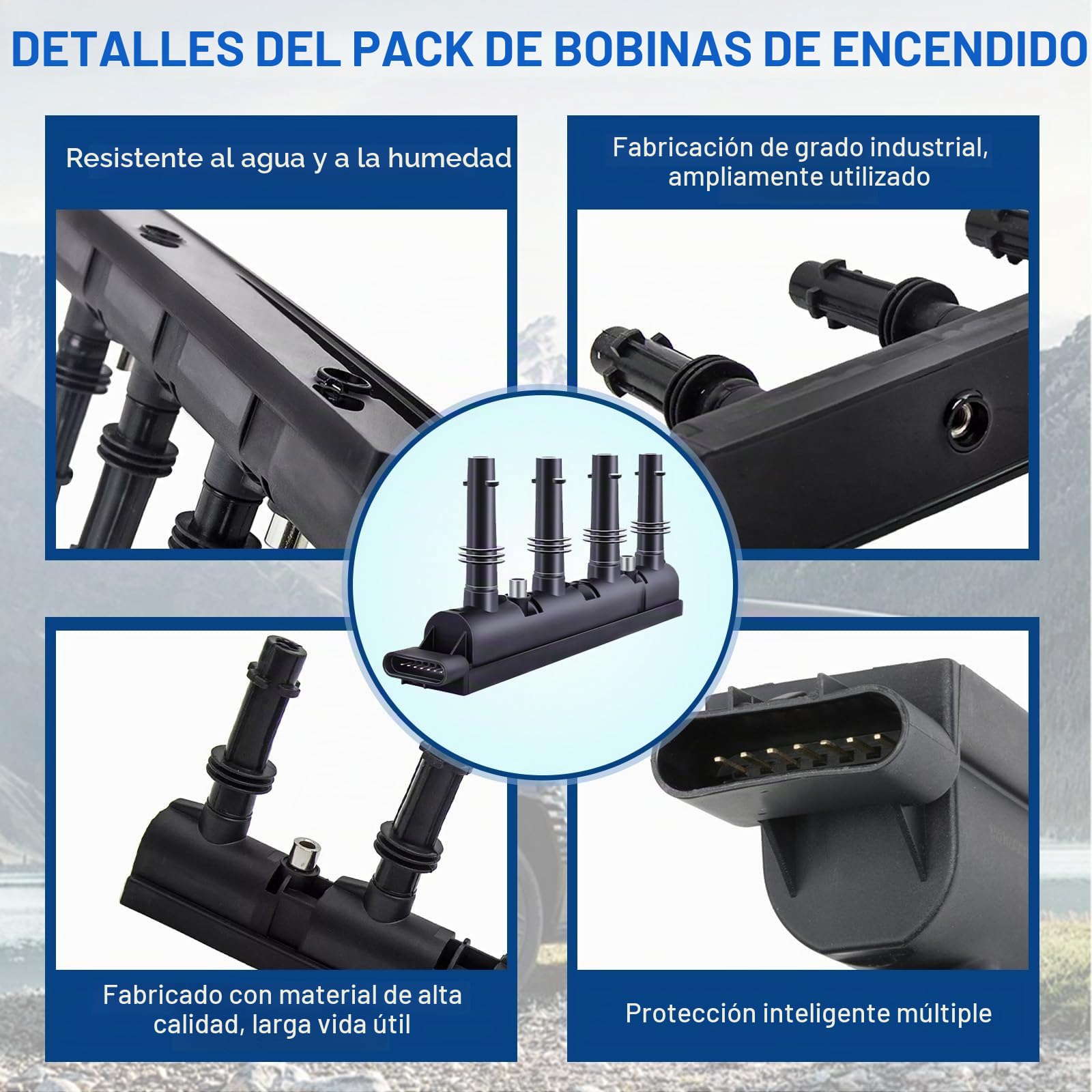 Bobina de encendido, módulo de encendido, paquete de bobinas de encendido compatible con Cruze Aveo J300 T300 Corsa D Insignia A S07 G09 P10 Corsa Mk3 Insignia Mk1 2008-2017, repuesto para 1208096