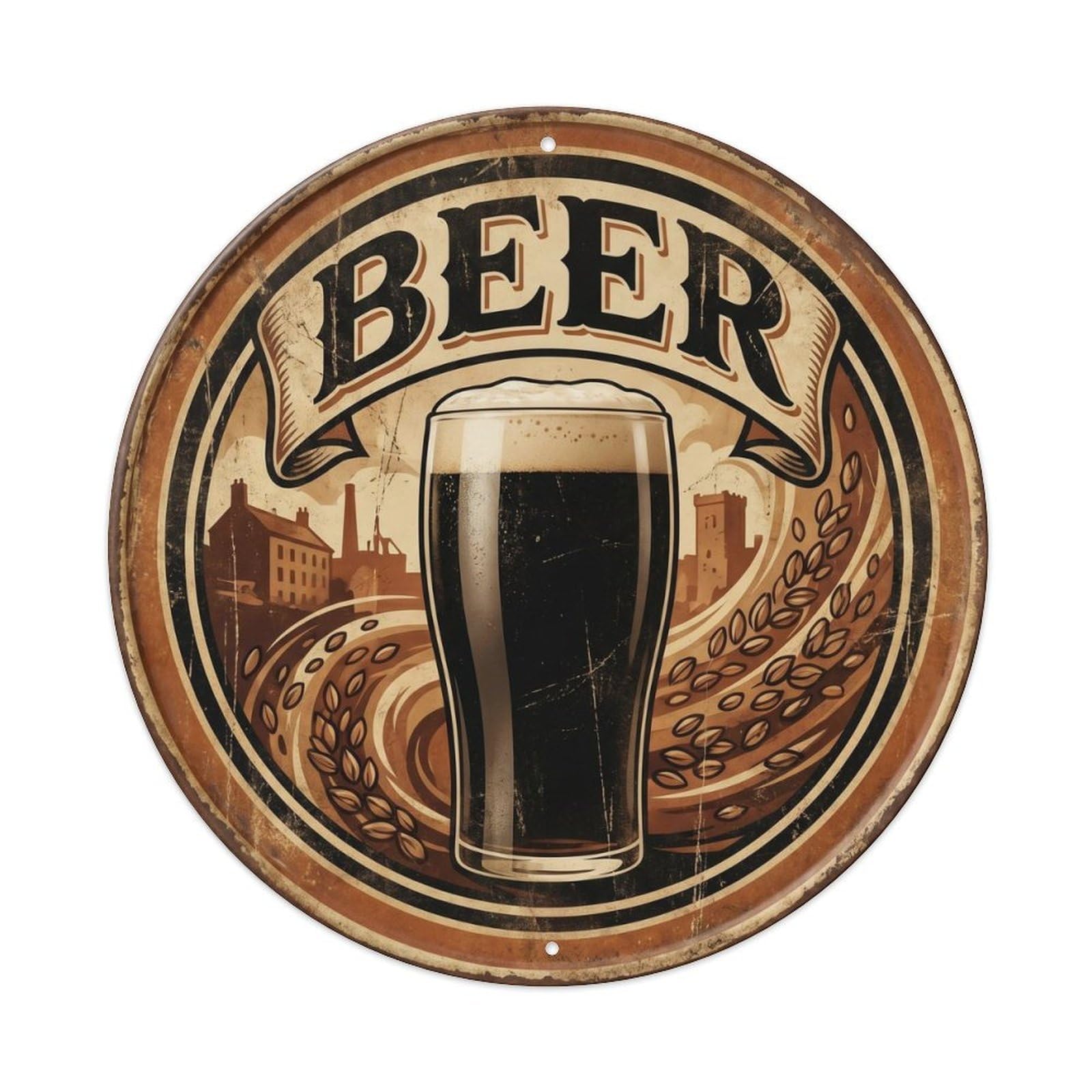 Irish Travel Beer Drink Culture Taproom Roadside Diner Metal Tin Sign