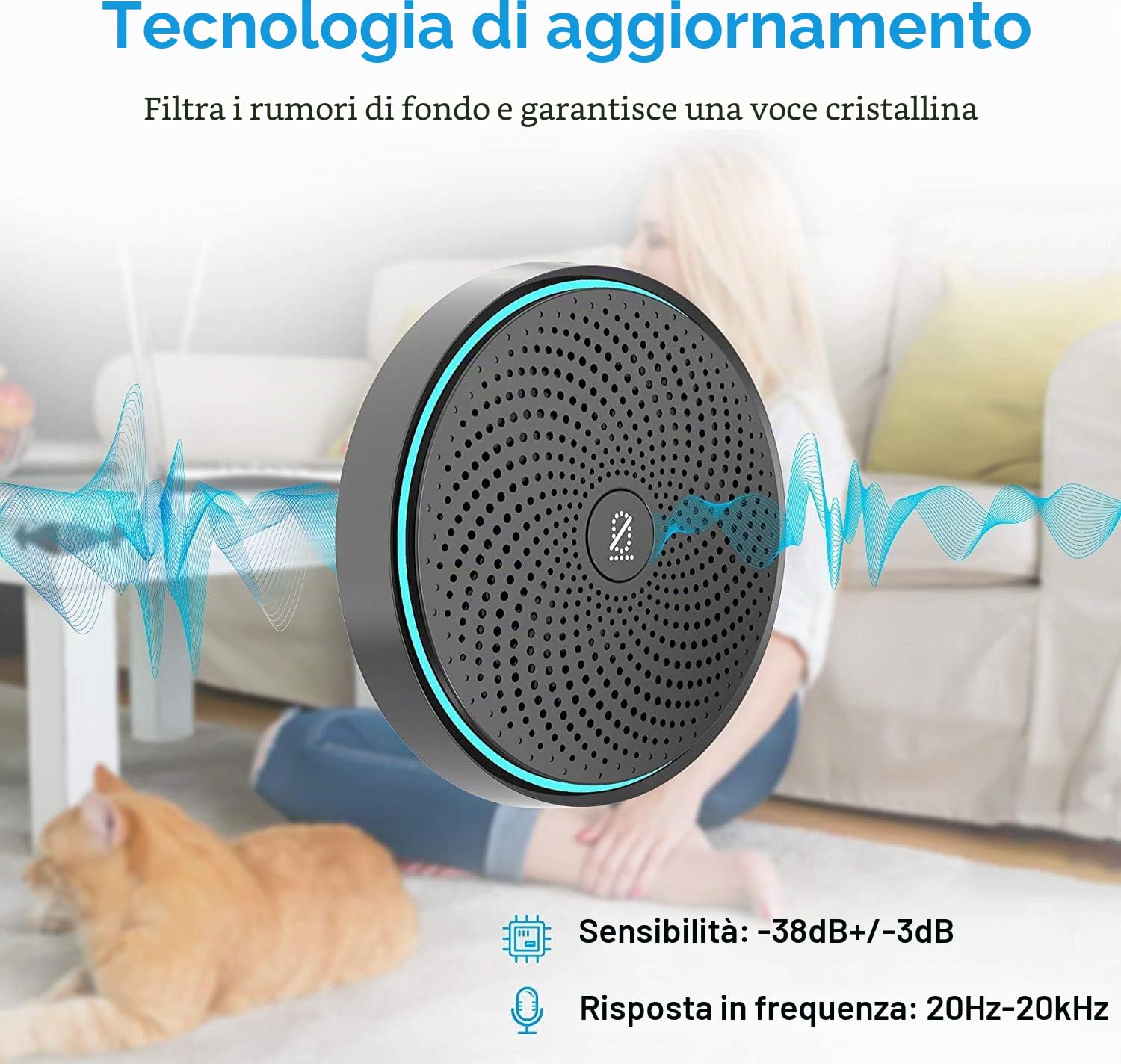 Microfono da conferenza PC USB Microfono Plug & Play per Zoom