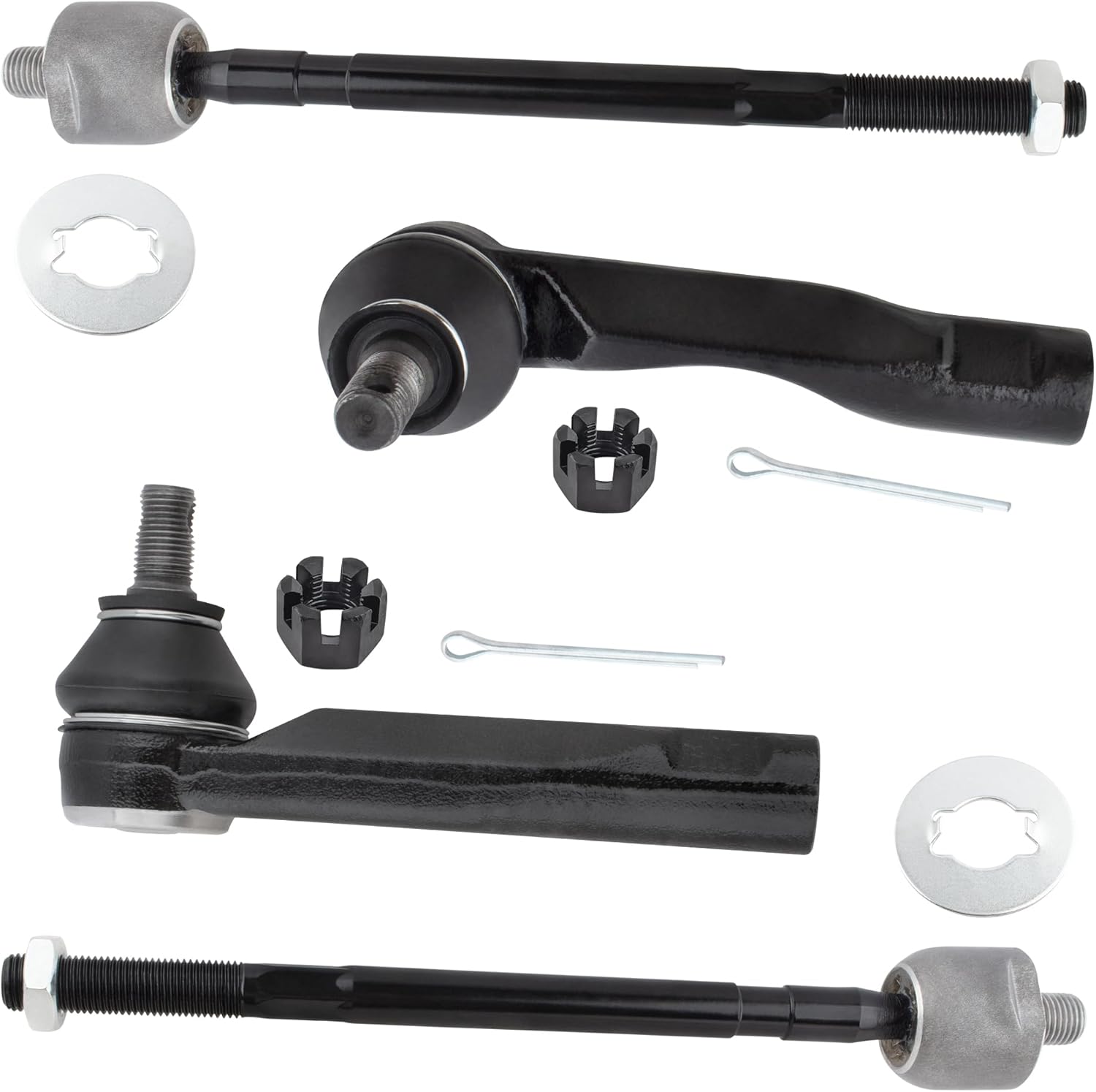 EV800442 ES800309 ES800310 Front Inner & Outer Tie Rod Ends Left & Right for Lexus IS300 3.0L 2001-2005, Pack of 4