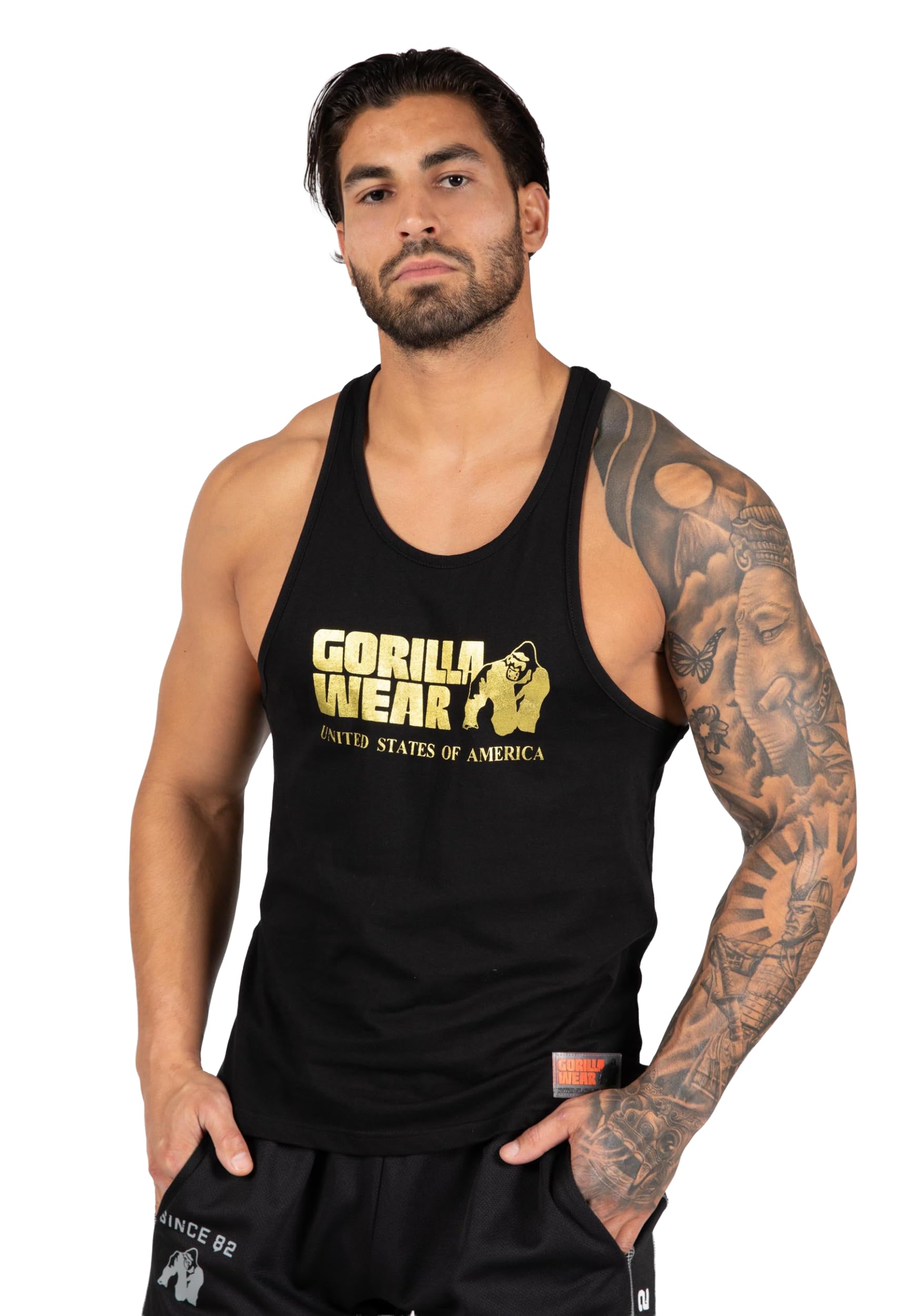 Gorilla Wear Men's Gold Muskelshirt-Classic- T-Shirt, XXX-Large