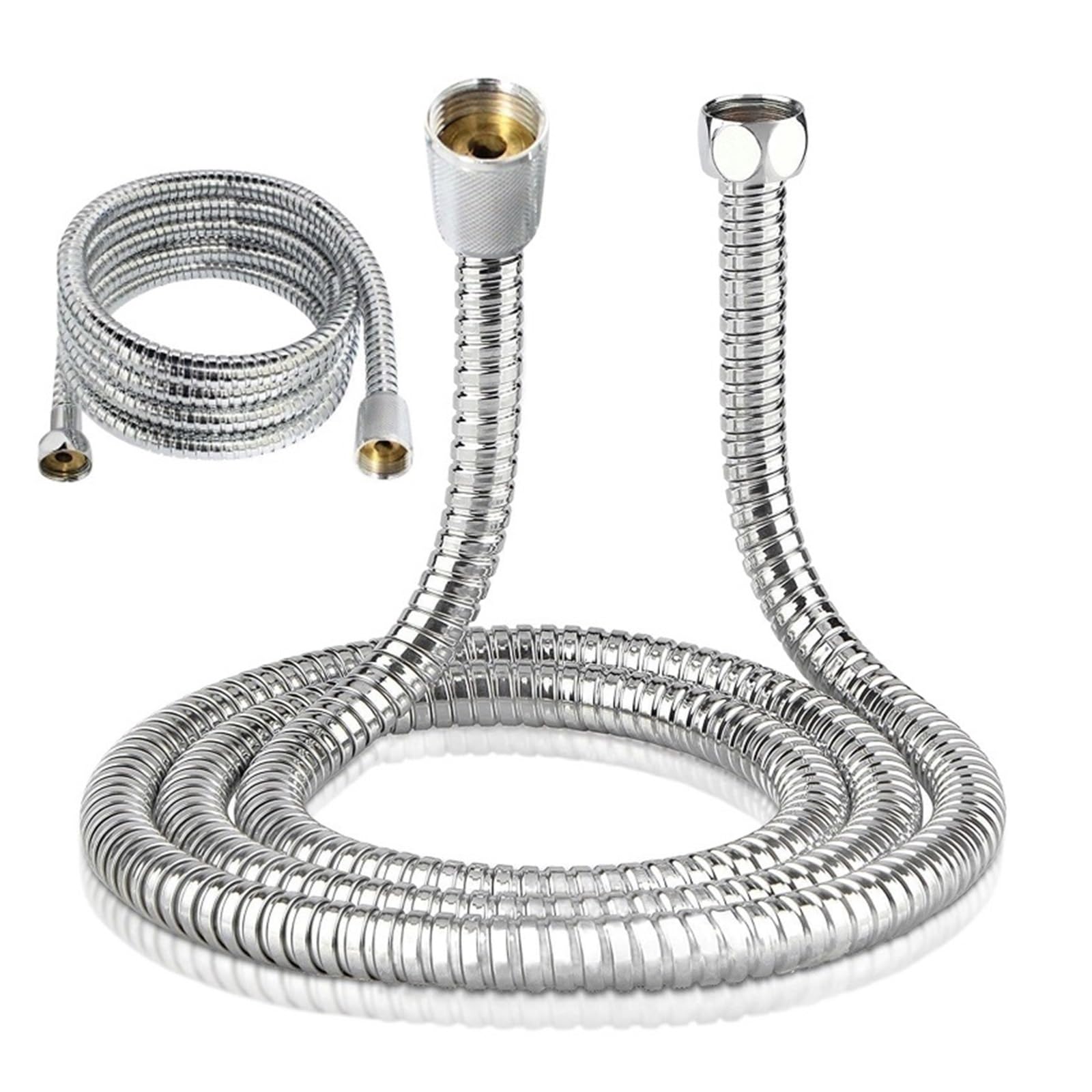 Manguera de ducha flexible de acero inoxidable Ch de 1,5 m, repuesto antitorsión para cabezales de ducha, ideal para baños modernos y fácil instalación