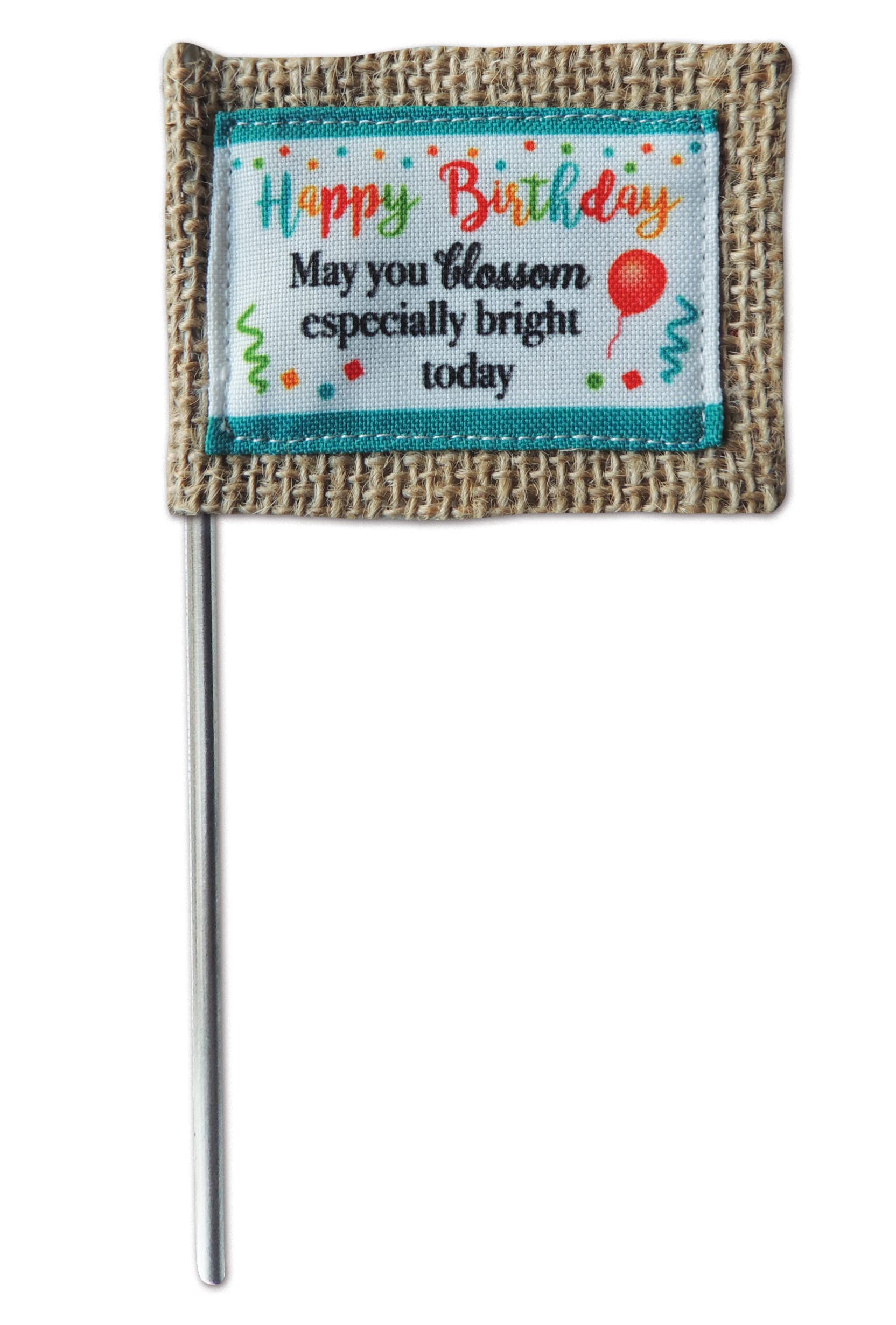 Pic à fleurs Happy Birthday pour sublimer vos tables de fête d'anniversaire