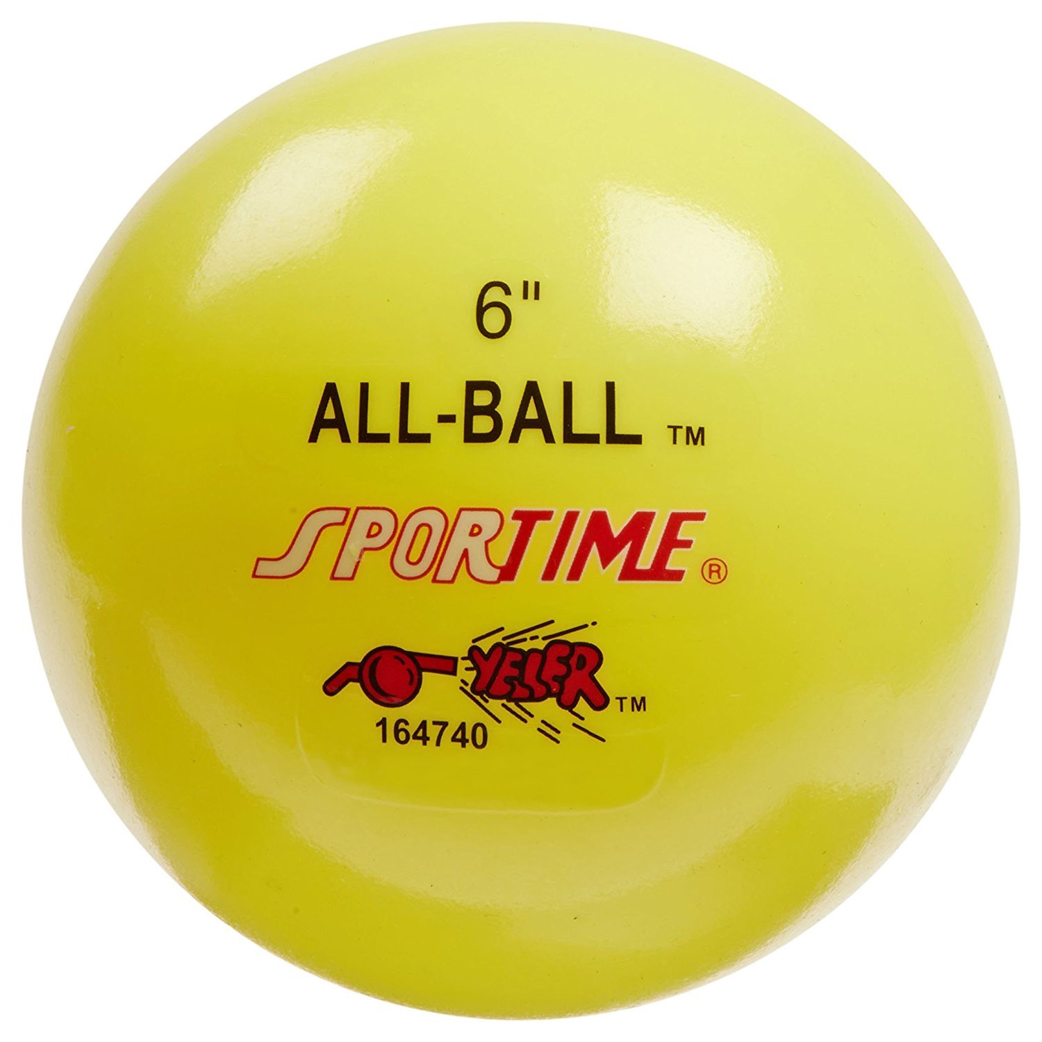 Sportime Inflatable All-Ball, Multi-Purpose, 6 Inches, Yellow, Each