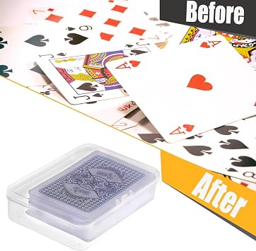 Vaktop 8pcs Playing Card Case, Clear Playing Card Box, Plastic Card Storage