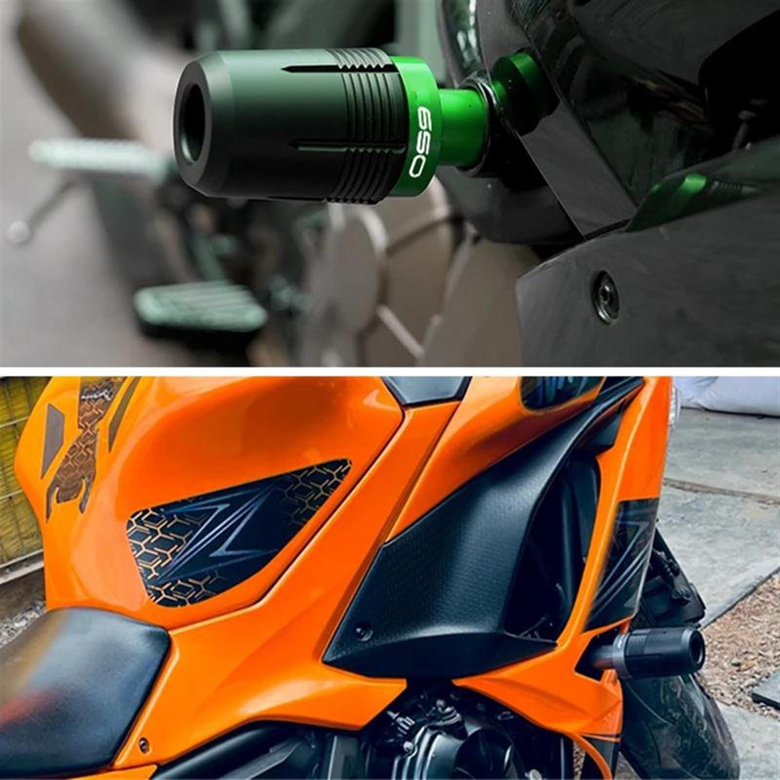 Fallschutz 2017–2023 Motorrad-Rahmenschieber, Sturzschutz, Absturzsicherung Für Z 650 650RS(Schwarz)
