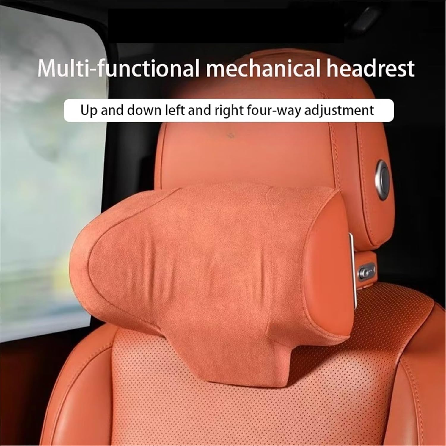Compatible for Ideal MEGAL6/L7/L8/L9 Car Headrest Neck Pillow Adjustable Neck Protection Technology Modification Interior Supplies(Carbon Fiber c)