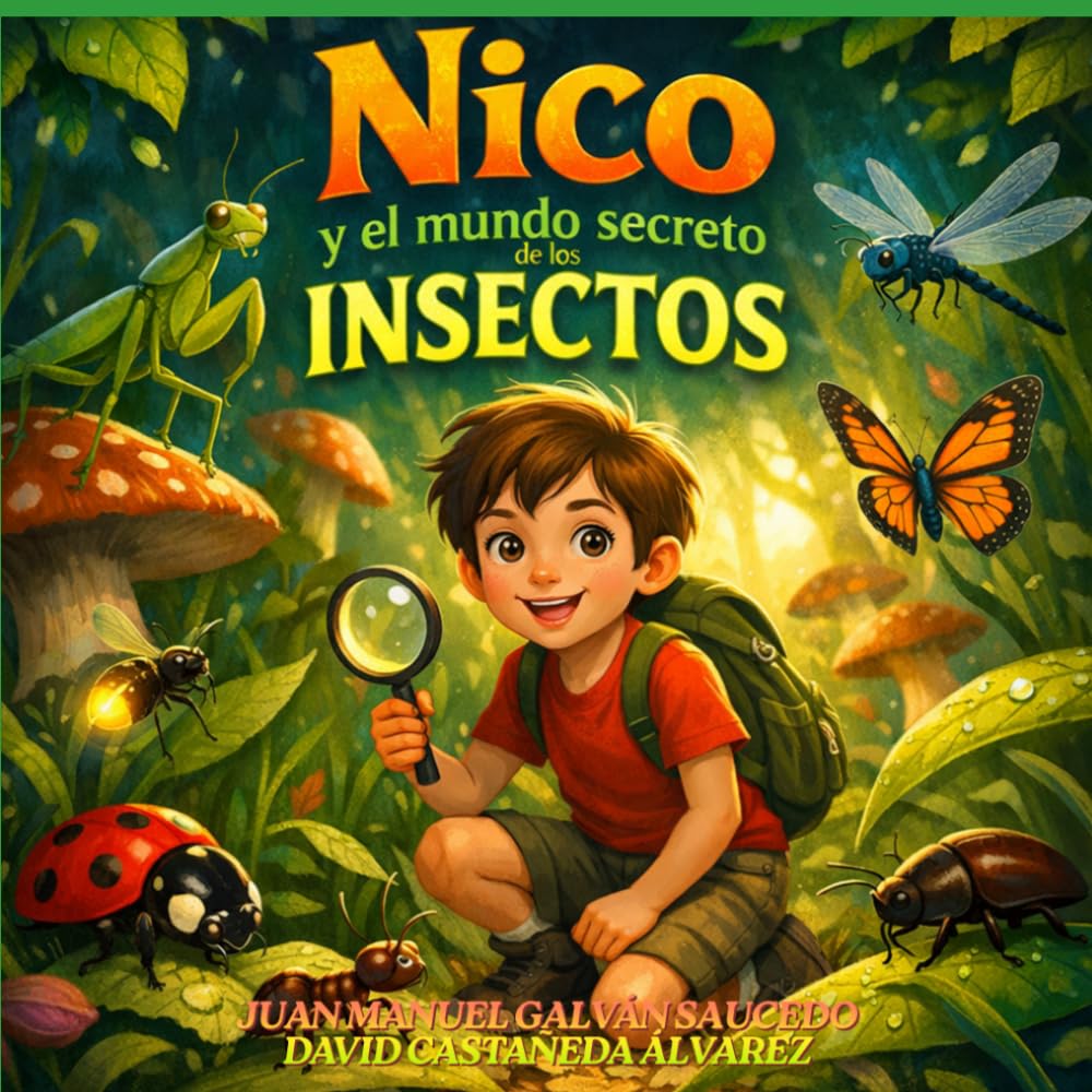 Nico y el mundo secreto de los insectos: Descubre como tu casa está llena de vida: insectos, arañas y pequeños mundos invisibles. Perfecto para pequeños exploradores.