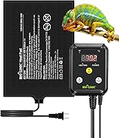 BN-LINK 8x12 Reptile Heating Pad with Digital Thermostat - Durable Under Tank Heater for Lizards, Turtles, Snakes, Frogs