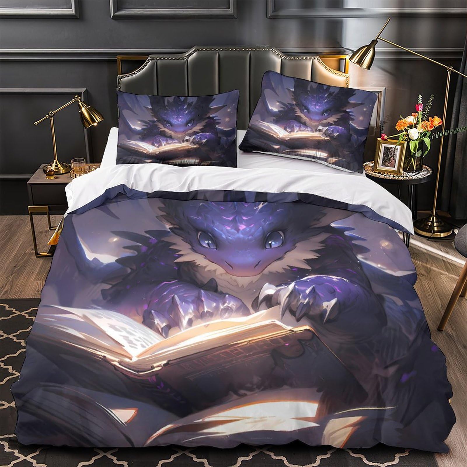 Linge de lit dragon magique 3D pour créer une chambre fantastique