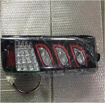 Car Styling Taillights Compatible with Toyota Hiace 200 Series 2005-2018 Led Tail Light Fog Lamp Rear Lamp DRL + Brake + Park + Signal LightBlack one