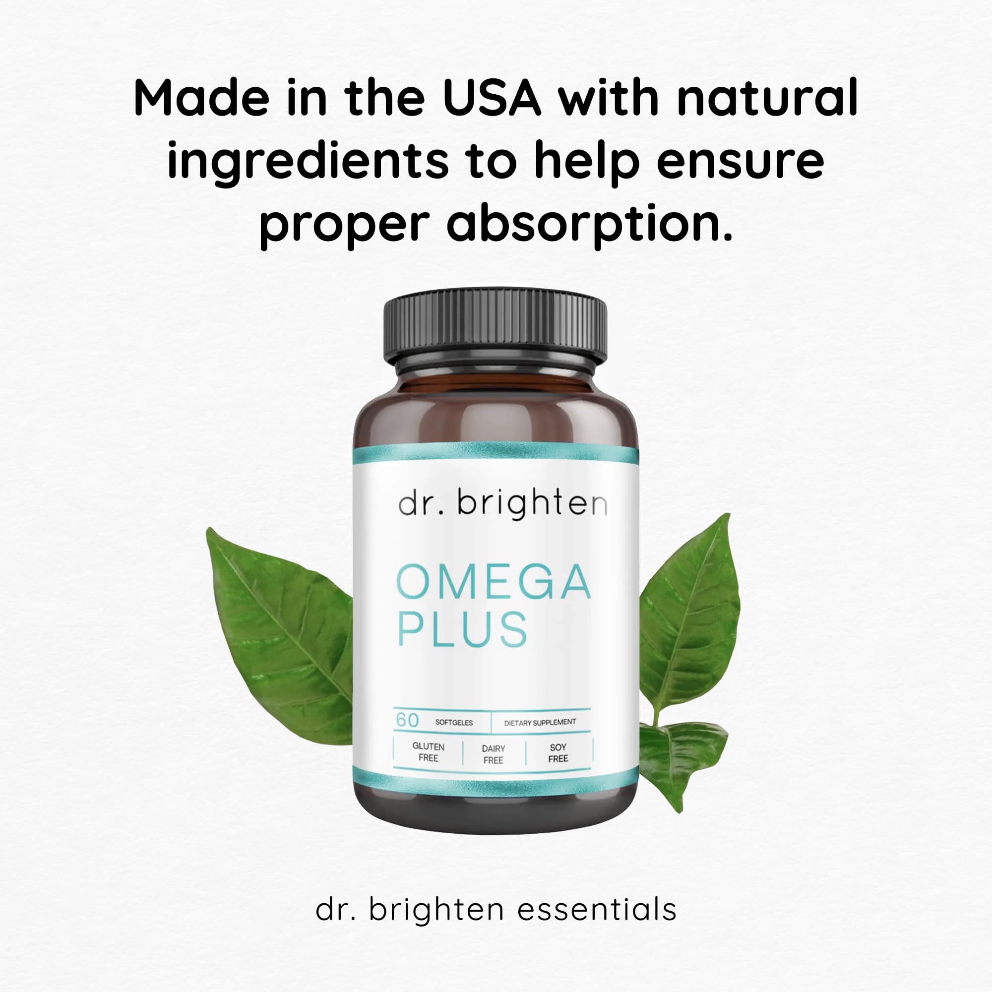 Dr. Brighten Omega Plus — 1500 mg of EPA/DHA Non-GMO Fish Oil Supplement for Heart, Brain, and Immune System — 60 Softgels — Amazon image 7