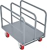 Steel Panel Truck, Heavy Duty Drywall Lumber Cart Platform Truck Flat Cart, 2000lbs Hand Truck Push Cart Dolly with 6 Swivel Brake Casters and 3 Side Handrails36 x 24