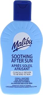 Malibu After Sun Lotion 6.76 fl oz – Cooling Aloe Vera & Vitamin E Moisturizer for Sunburn Relief, Hydrating Post Sun Care for Face & Body, Fast-Absorbing, Made in UK