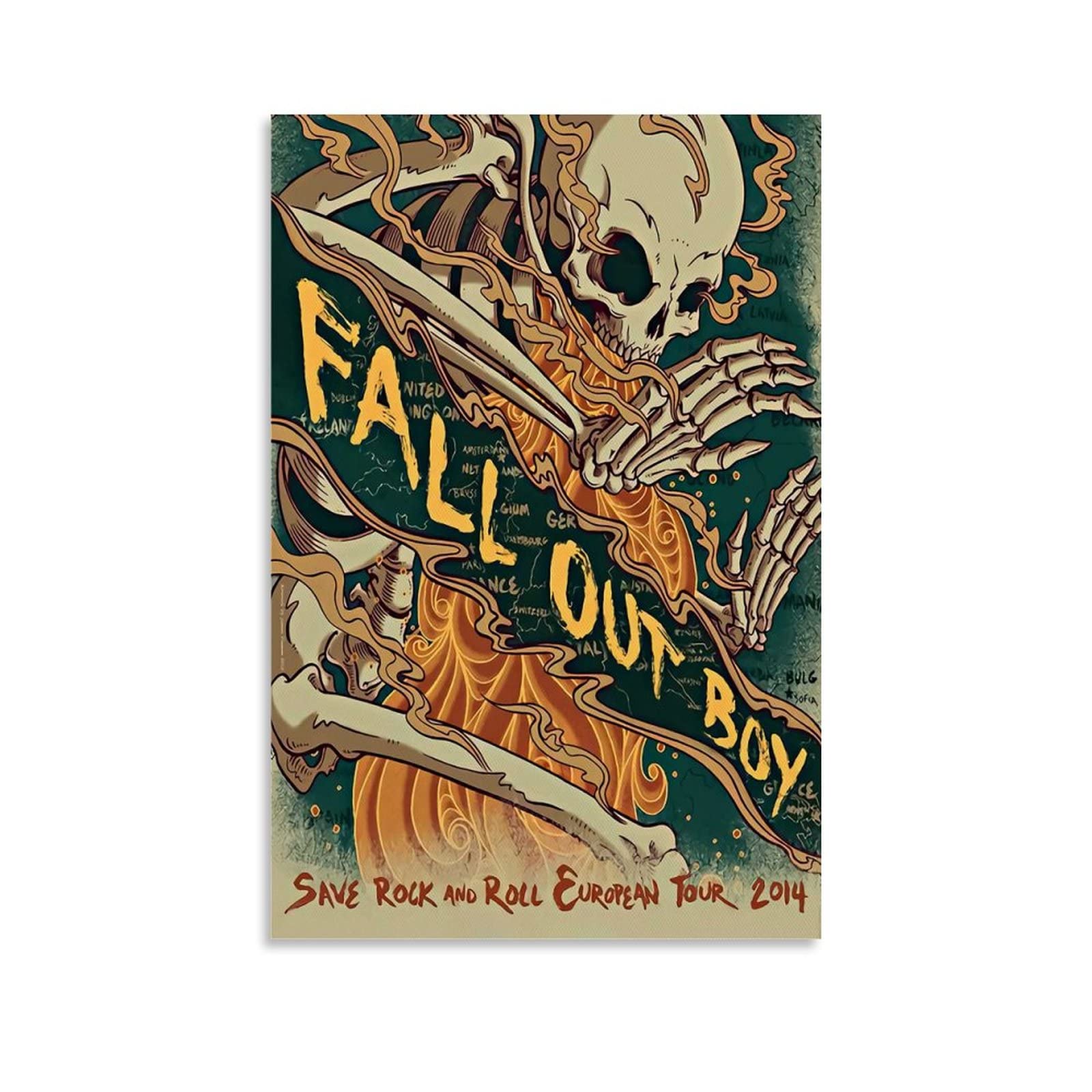 Fall Out Boy Poster Save Rock And Roll Poster Home Decor Wall Decoration Gift Canvas Wall Art Bedroom Painting 16x24inch(40x60cm)