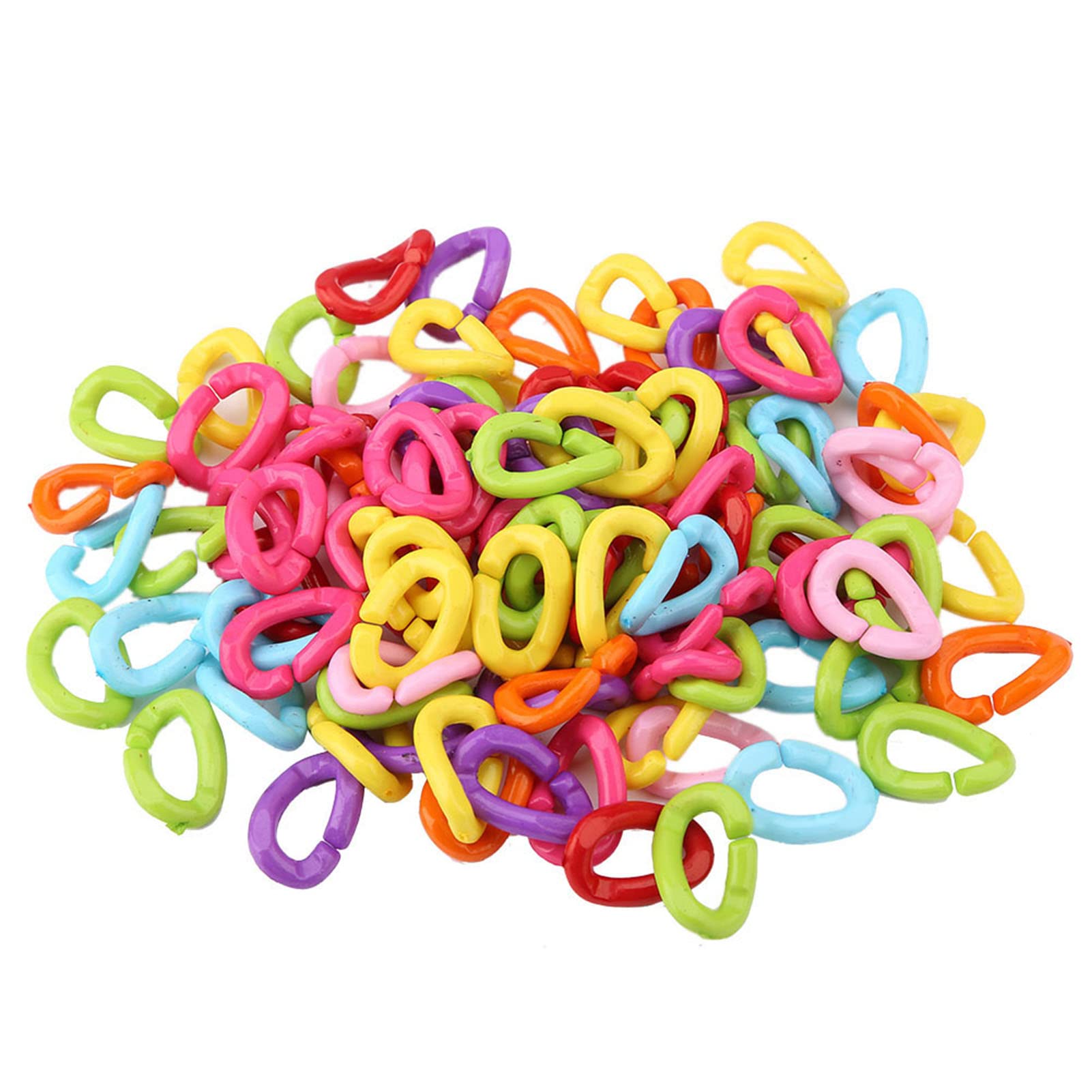 C Clips Hooks Plastic Chain Links Plastic Chain 10×7×2 100pcs Plastic Bird C Clips Hooks Chain Links DIY Toys Mix Color