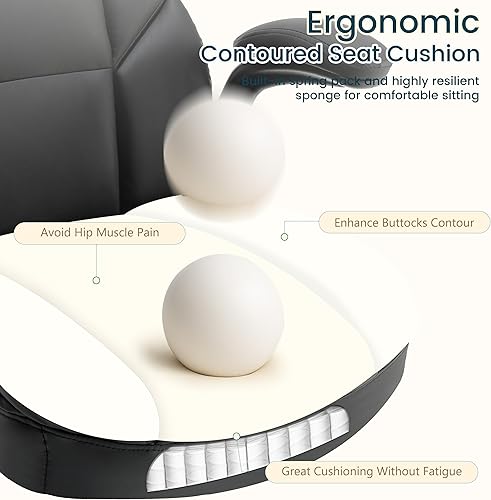 Miniatura 3 de Silla de dibujo de 500 libras, silla de oficina alta para escritorio de pie, silla de oficina ejecutiva de piel sintética alta con reposabrazos