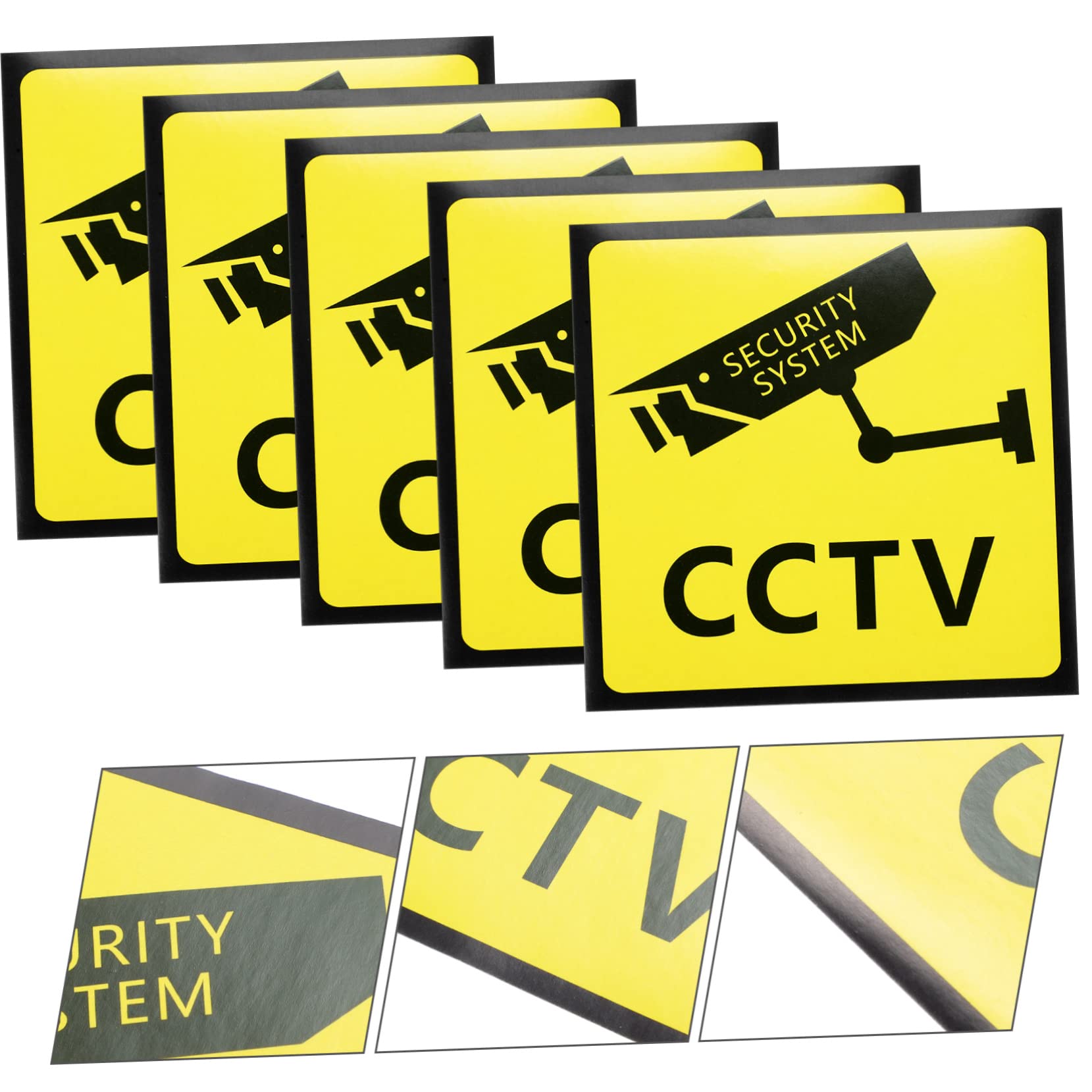 SOLUSTRE 25piezas Carteles De Videovigilancia Señales De Seguridad Para Propiedades Privadas Advertencias Claras Para Cámaras Cctv Uso Interior y Exterior Fácil Aplicación Superficies