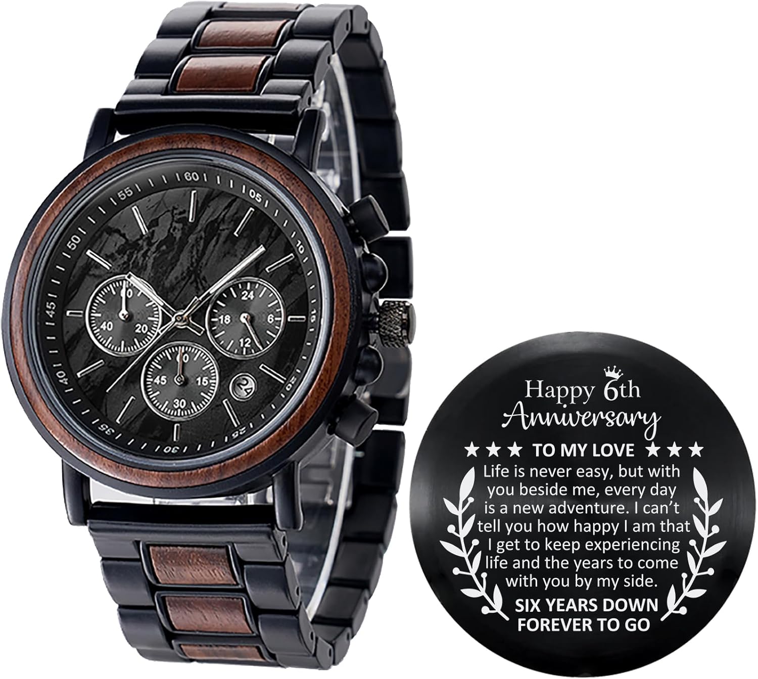 6 Years Sixth Anniversary for Men Gifts,6th Wedding Anniversary Keepsake for Husband,Iron Anniversary Marriage Presents for Him