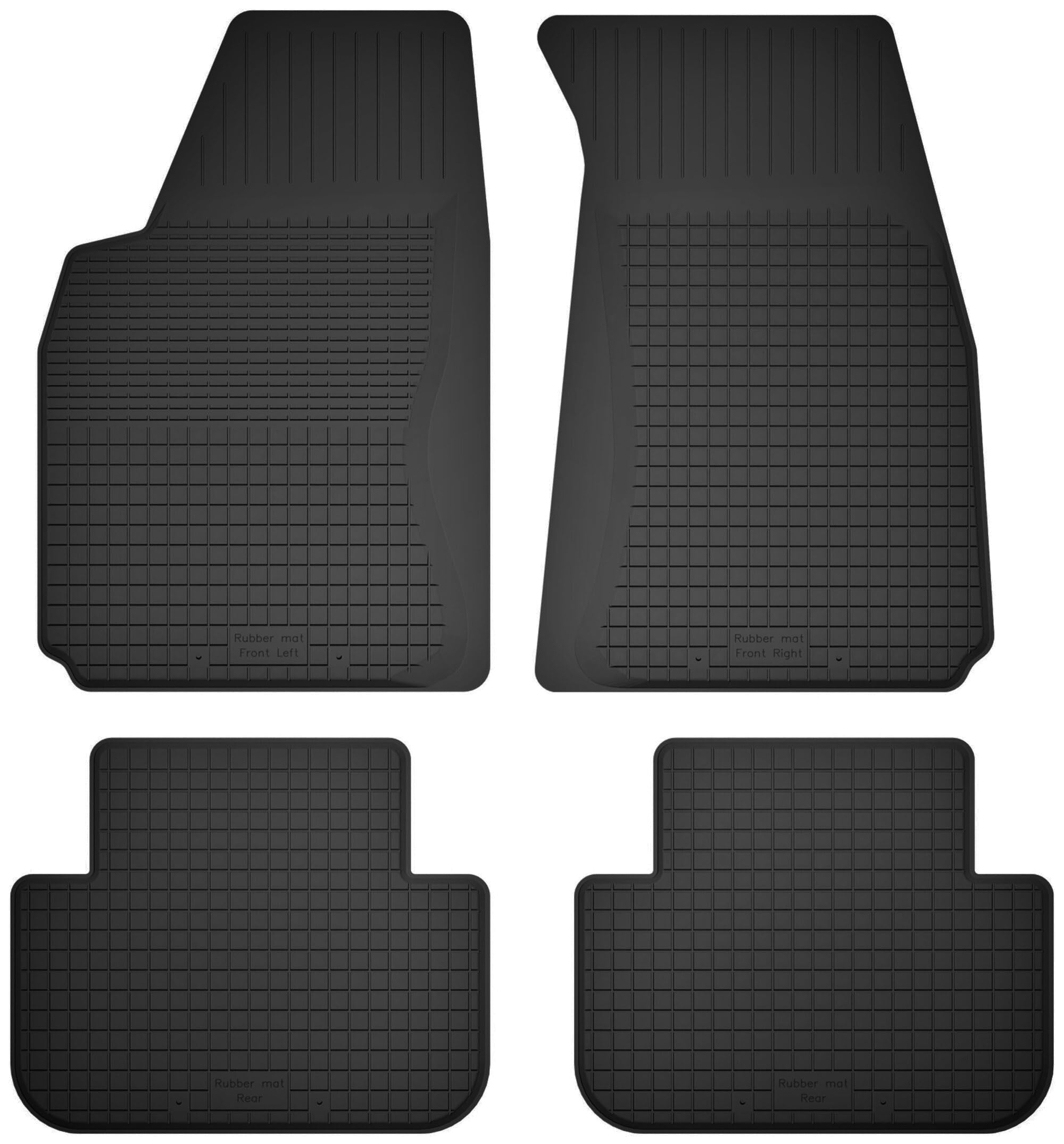 dywaniki gumowe korytkowe, kompatybilne z: Dodge Charger LD coupe (2011-2020) - uniwersalne wycieraczki samochodowe - rant 1,5 cm - zestaw 4 sztuki