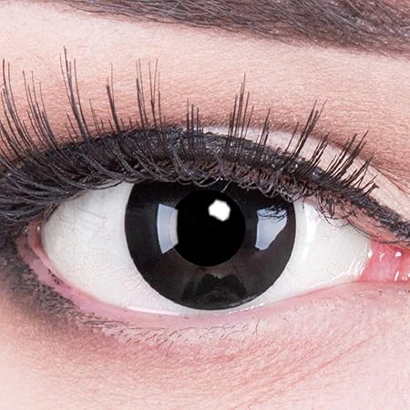 Farbige Kontaktlinsen Hexe In Schwarz Behalter Top Linsenfinder Markenqualitat 1paar 2 Stuck Amazon De Drogerie Korperpflege