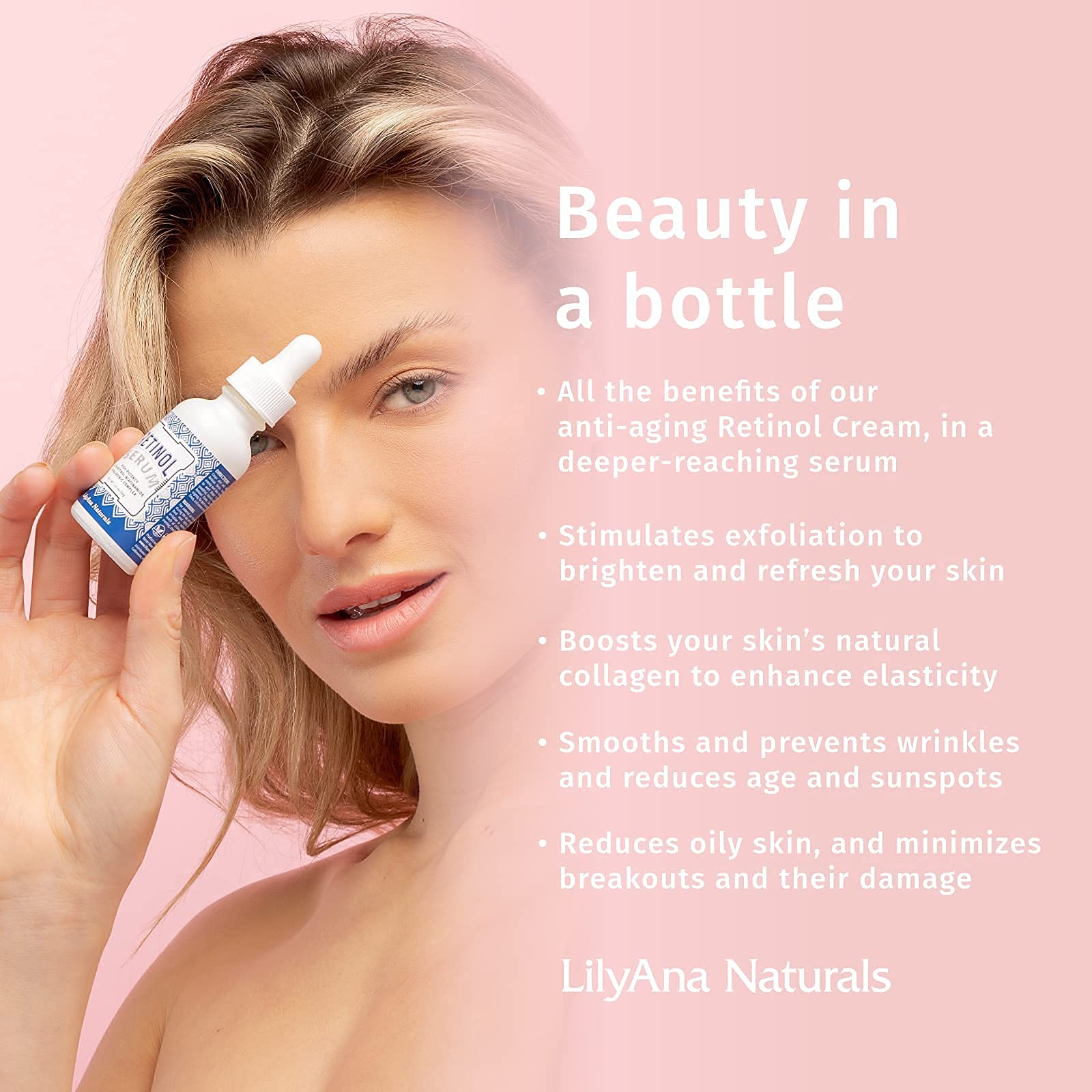 Retinol Serum by LilyAna Naturals Retinol Serum for Face has pure