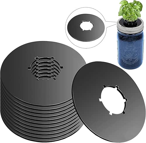 12PCS Kratky Lids Wide Mouth Hydroponic Cover Lids Kratky Mason