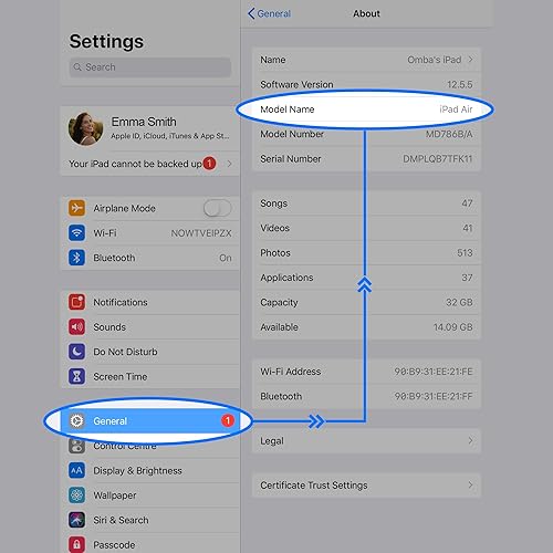 Miniatura 2 de Ocushield Protector de pantalla de vidrio templado con luz azul para Apple iPad Mini 45 (8") - Filtro de luz azul para iPad - Anti reflejo - Protege