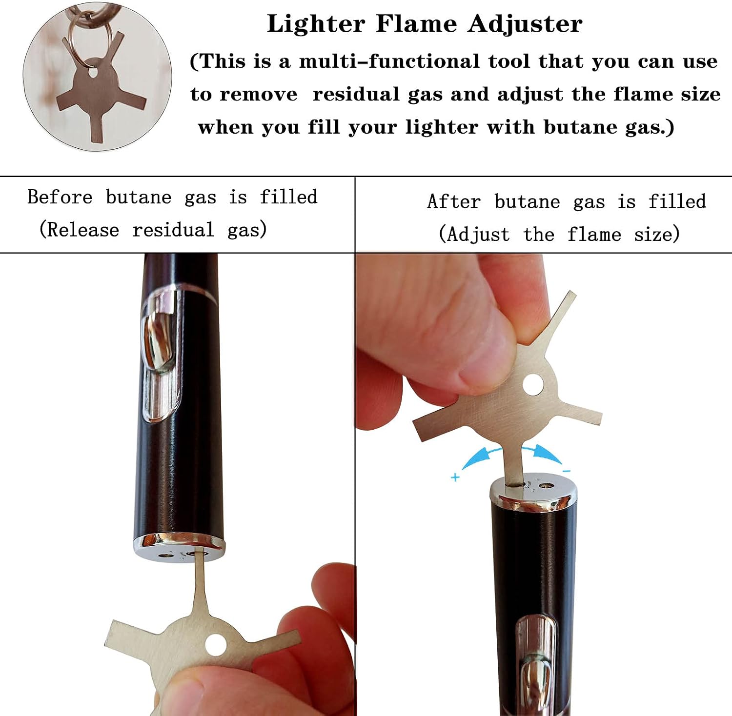 Torch Lighter,Long Lighters Refillable Butane Fuel Jet Flame Pen Torch Adjustable Windproof Lighters(Gas Not Included) (2 Pack Black)