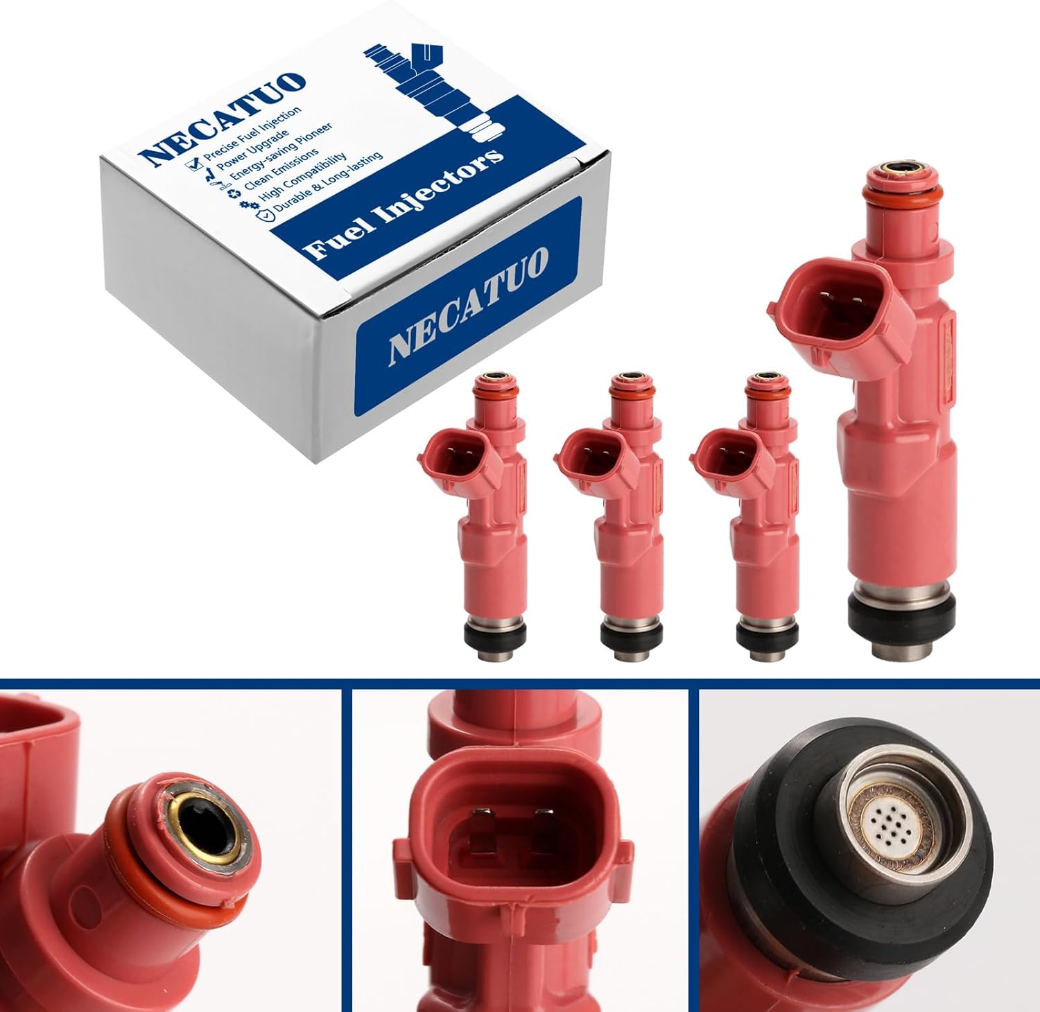 Set of 4 Fuel Injectors - Compatible with Toyota Tacoma 2.4L 2.7L 1999-2004 4Runner 2.7L 1998-2000 - Replaces FJ793 23209-79135